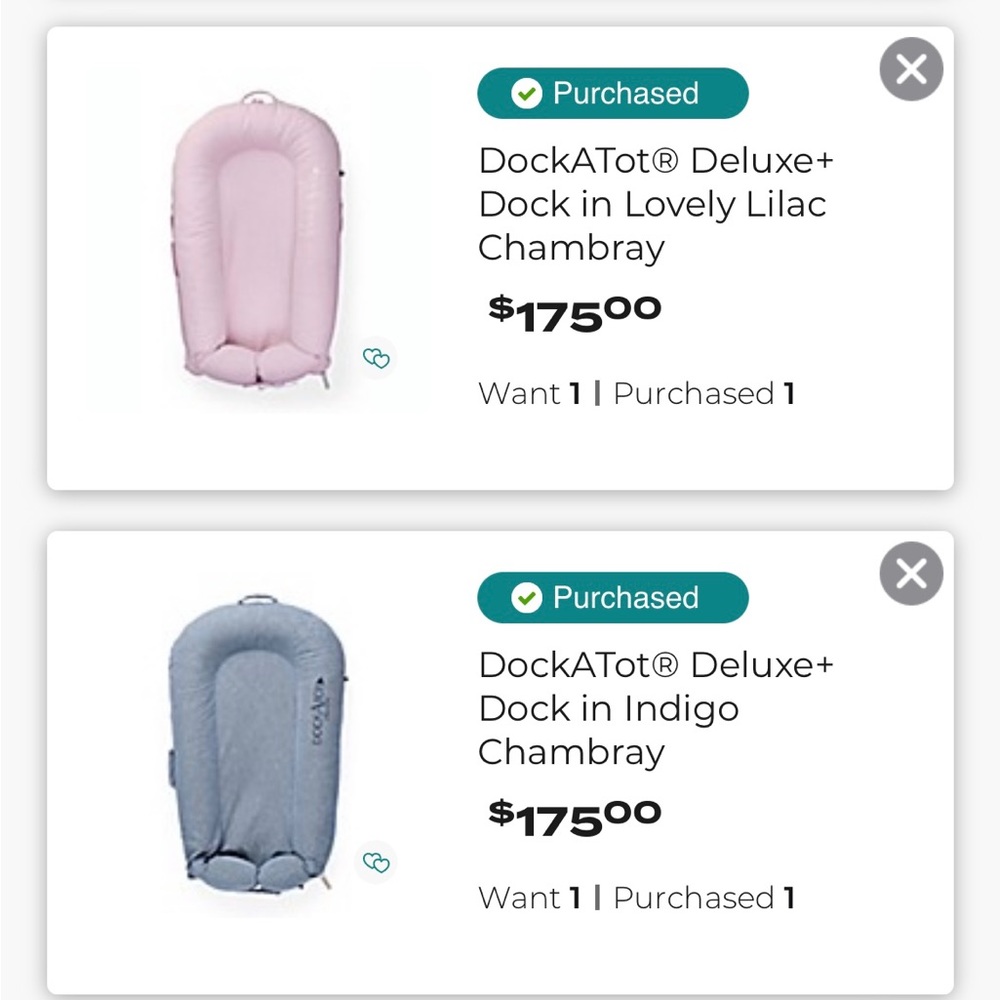DockATot Deluxe Dock in Lilac and Blue